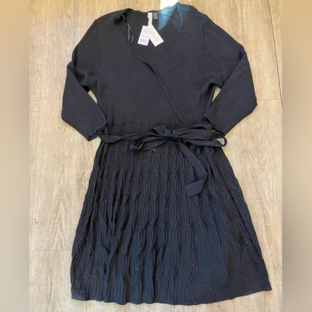 NWT NY Collection Woman Black Knit Dress 3X
